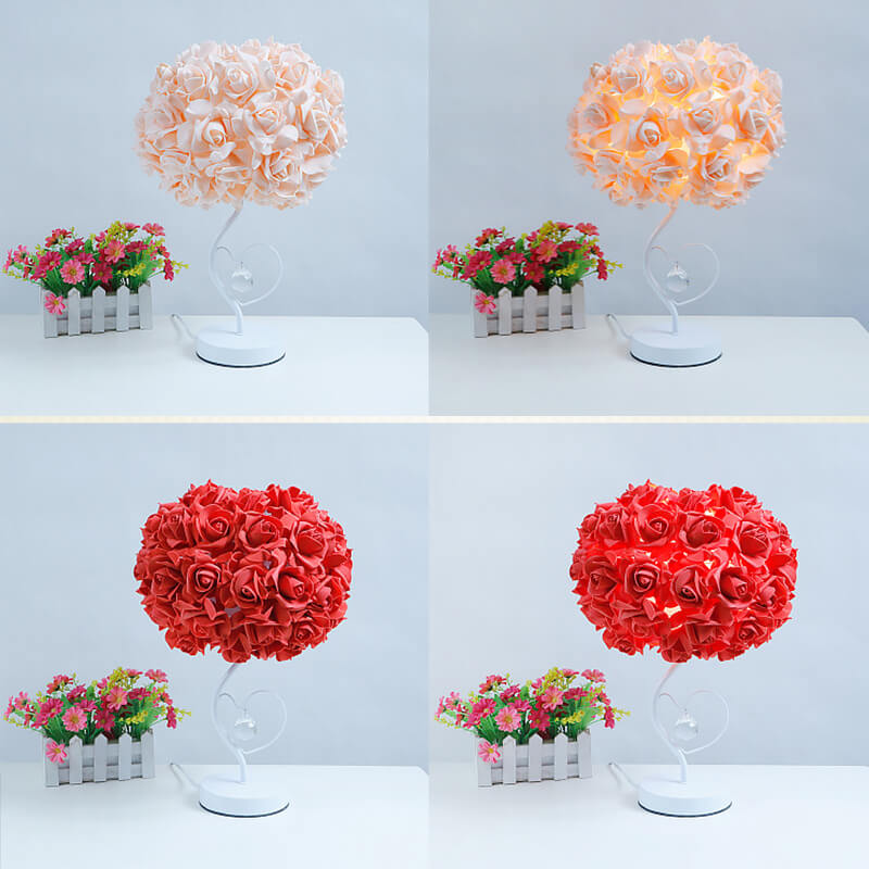 Lampe de bureau Lighteme en cristal rose