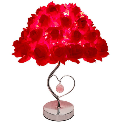 Lampe de bureau Lighteme en cristal rose