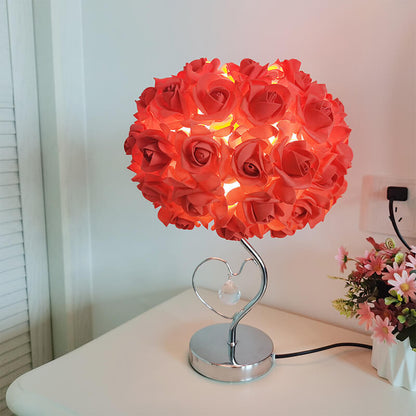Lampe de bureau Lighteme en cristal rose