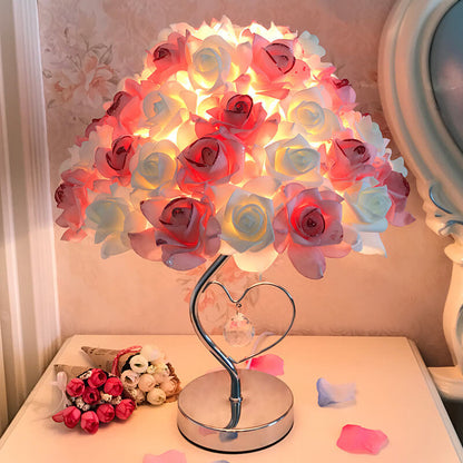 Lampe de bureau Lighteme en cristal rose