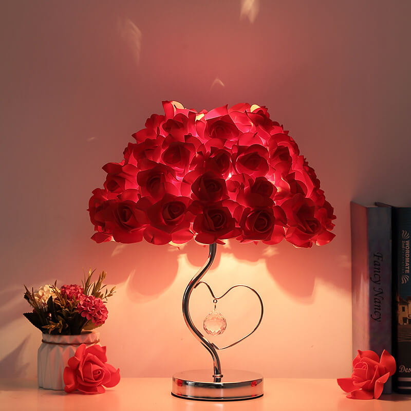 Lampe de bureau Lighteme en cristal rose