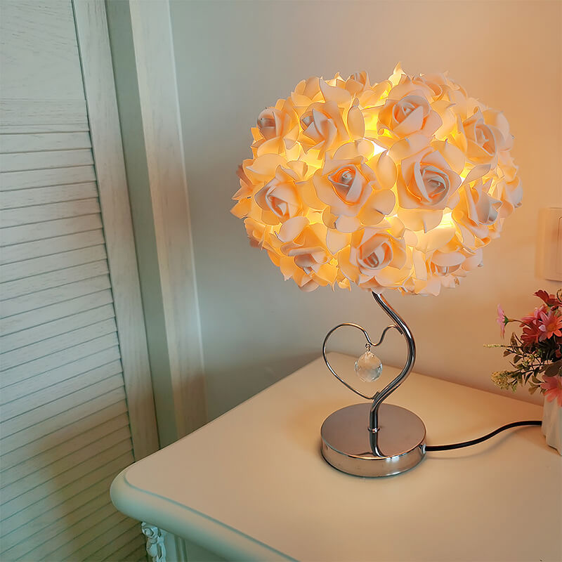 Lampe de bureau Lighteme en cristal rose
