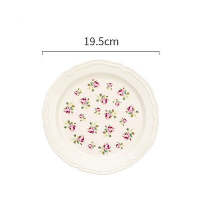 Lighteme Rose Embossed Ceramic Plate
