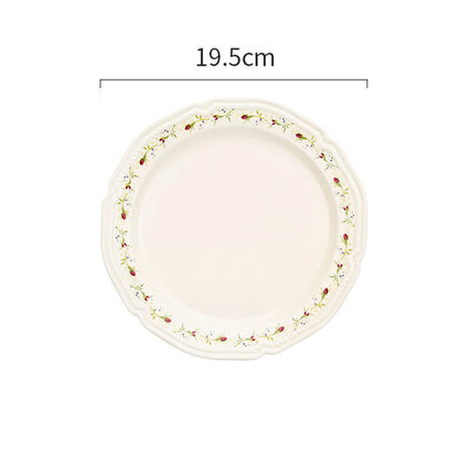 Lighteme Rose Embossed Ceramic Plate