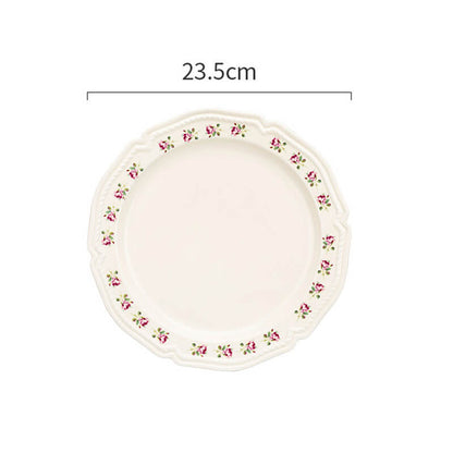Lighteme Rose Embossed Ceramic Plate