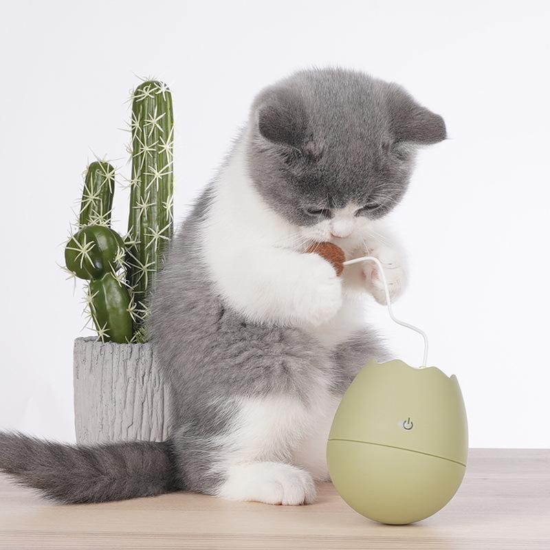 Lighteme drehbares Katzenspielzeug in Eierschalenform (3 Farben)