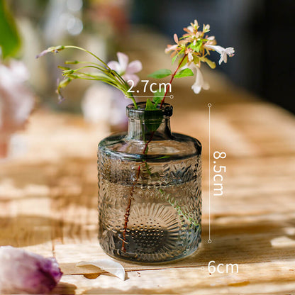 Lighteme Vintage Embossed Glass Vase