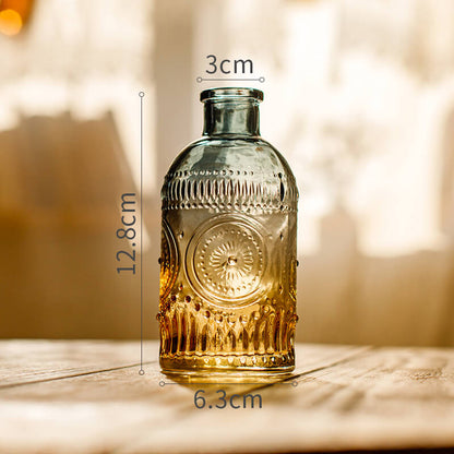 Lighteme Vintage Embossed Glass Vase