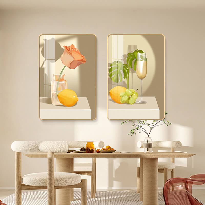 Ensemble de peinture artistique en cristal et porcelaine Lighteme Flower Cup