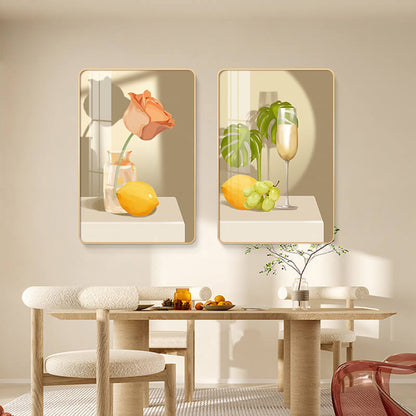 Ensemble de peinture artistique en cristal et porcelaine Lighteme Flower Cup