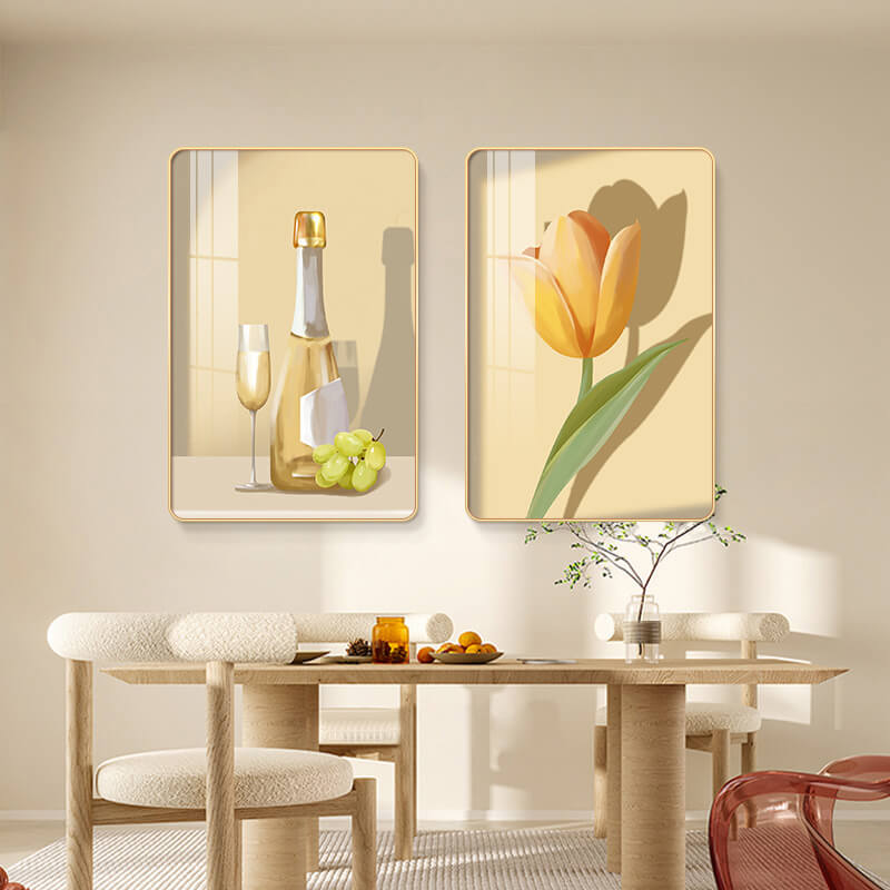 Ensemble de peinture artistique en cristal et porcelaine Lighteme Flower Cup