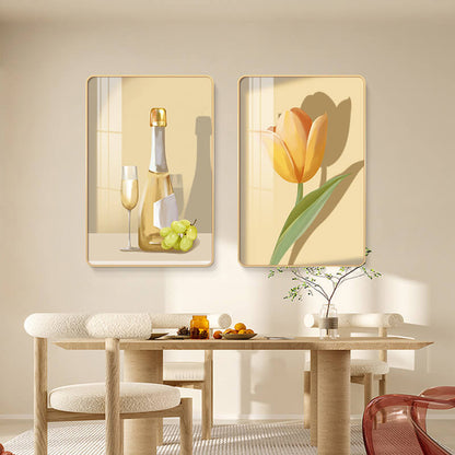 Ensemble de peinture artistique en cristal et porcelaine Lighteme Flower Cup