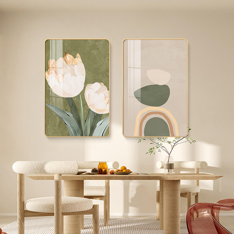 Ensemble de peinture artistique en cristal et porcelaine Lighteme Flower Cup