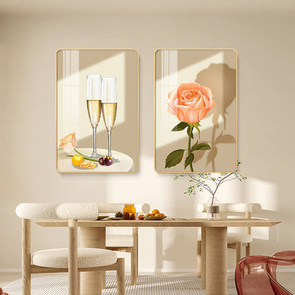 Ensemble de peinture artistique en cristal et porcelaine Lighteme Flower Cup