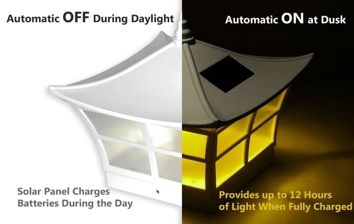 Lighteme Solar-Zaunkappenleuchte - Weiß