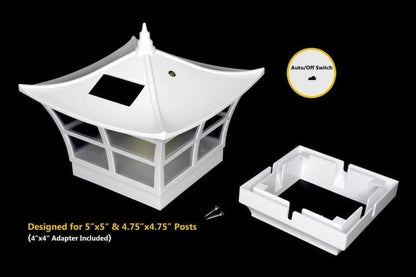 Lighteme Solar-Zaunkappenleuchte - Weiß
