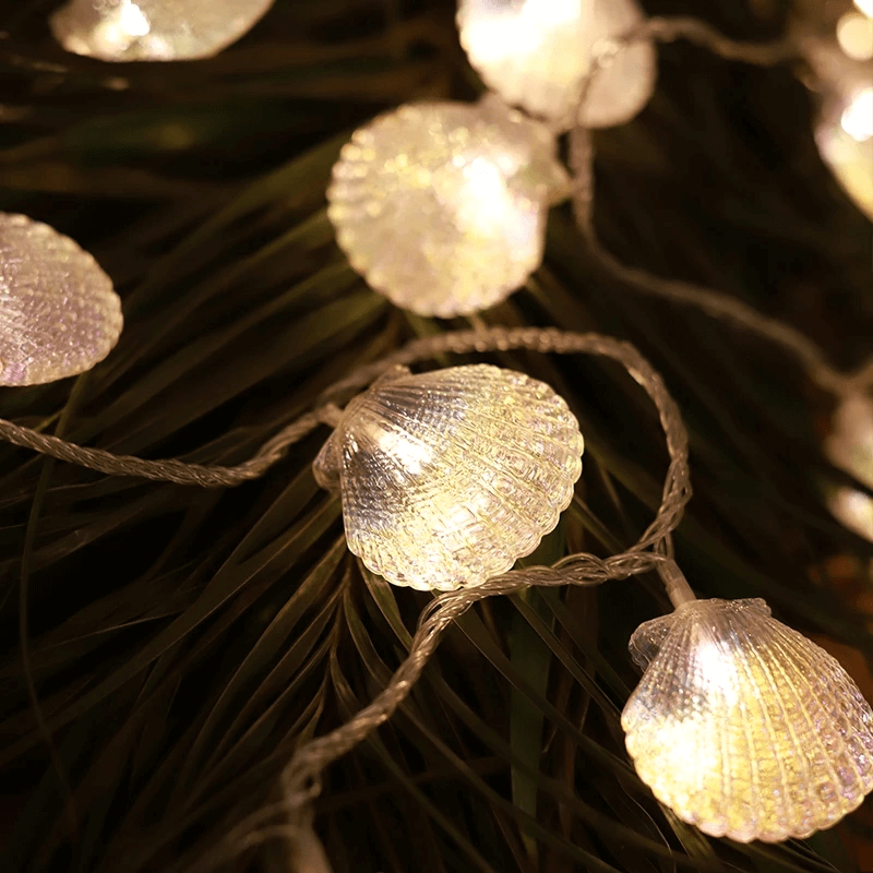 Linibid Light Shell Lighteme LED Shell String Lights for Cozy Beachy Decor Glow