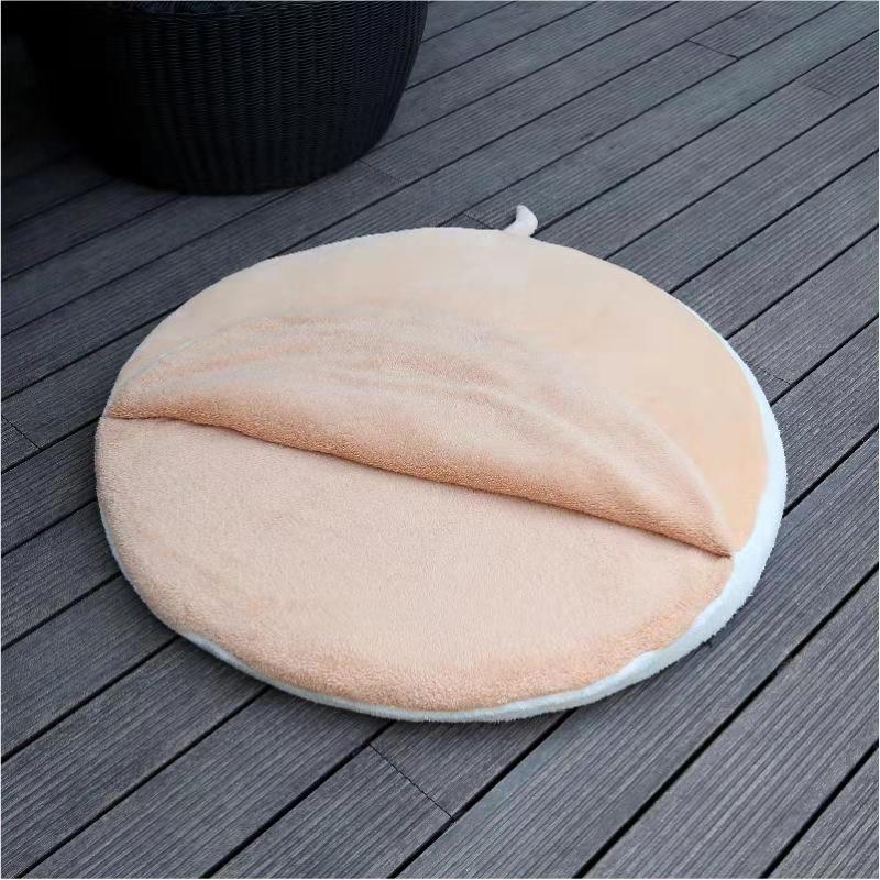Tapis rond en peluche courte Lighteme Shiba Inu