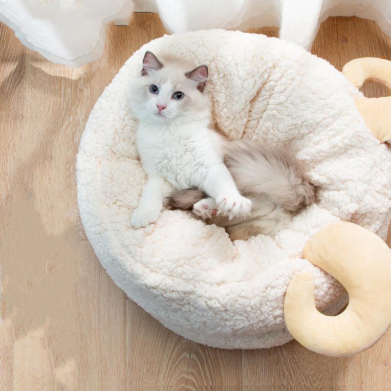 Nid pour chat Lighteme Shofar, lit d'hiver chaud (2 couleurs et 2 tailles)