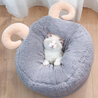 Nid pour chat Lighteme Shofar, lit d'hiver chaud (2 couleurs et 2 tailles)