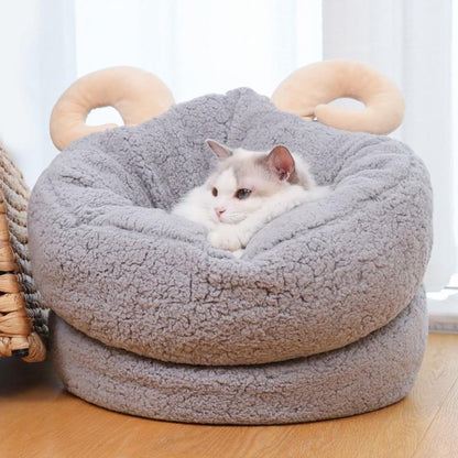 Nid pour chat Lighteme Shofar, lit d'hiver chaud (2 couleurs et 2 tailles)