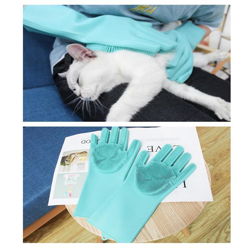 Lighteme Silikon-Hunde- und Haustier-Entfilzungsbürstenhandschuh
