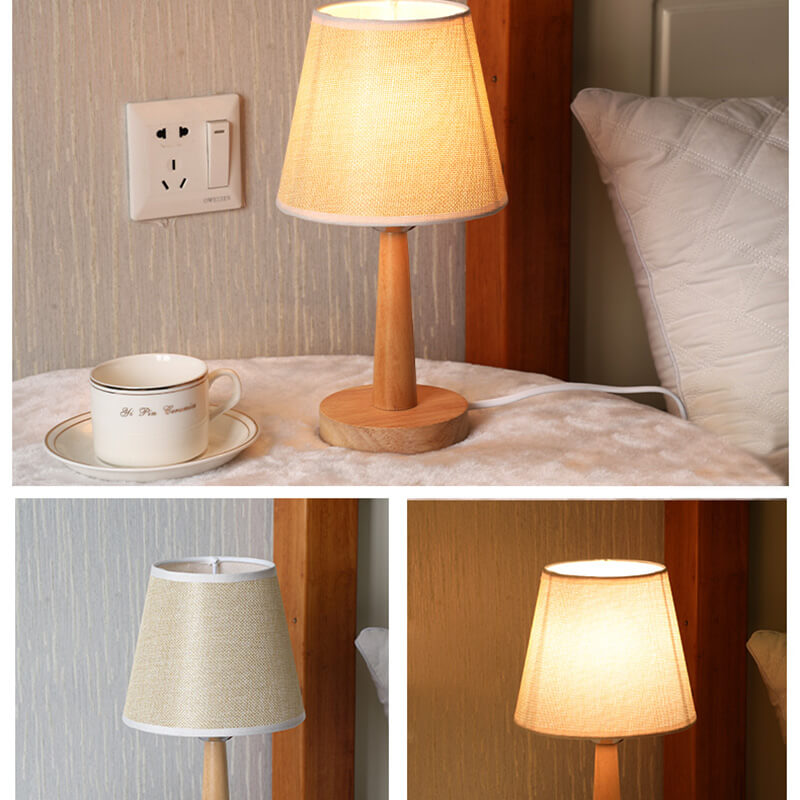 Lighteme Simple Raw Wood Table Lamp