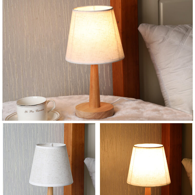 Lighteme Simple Raw Wood Table Lamp