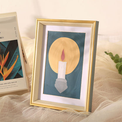 Cadre photo en bois simple Lighteme