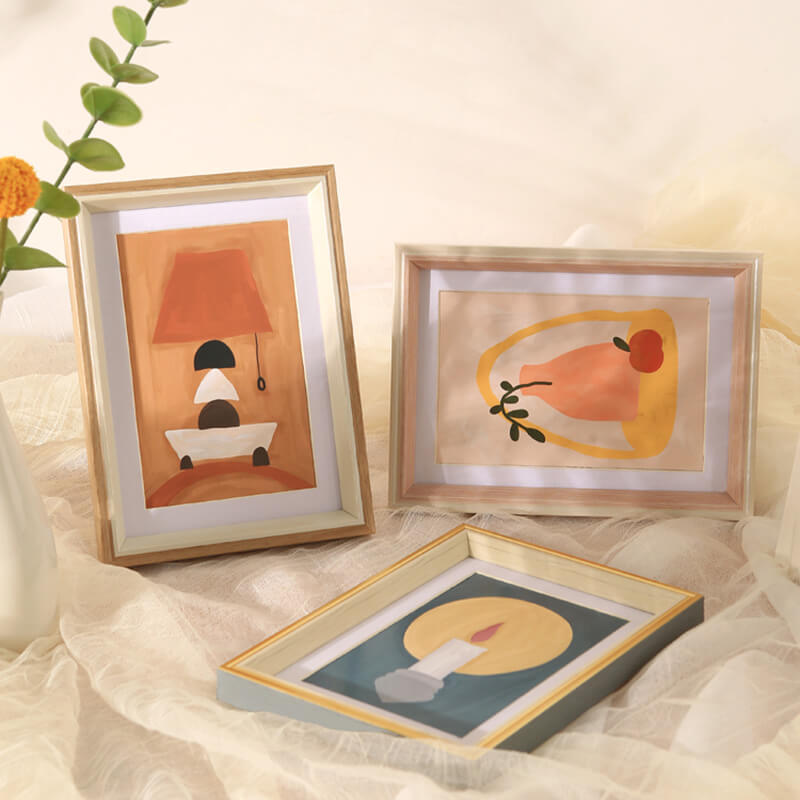 Cadre photo en bois simple Lighteme