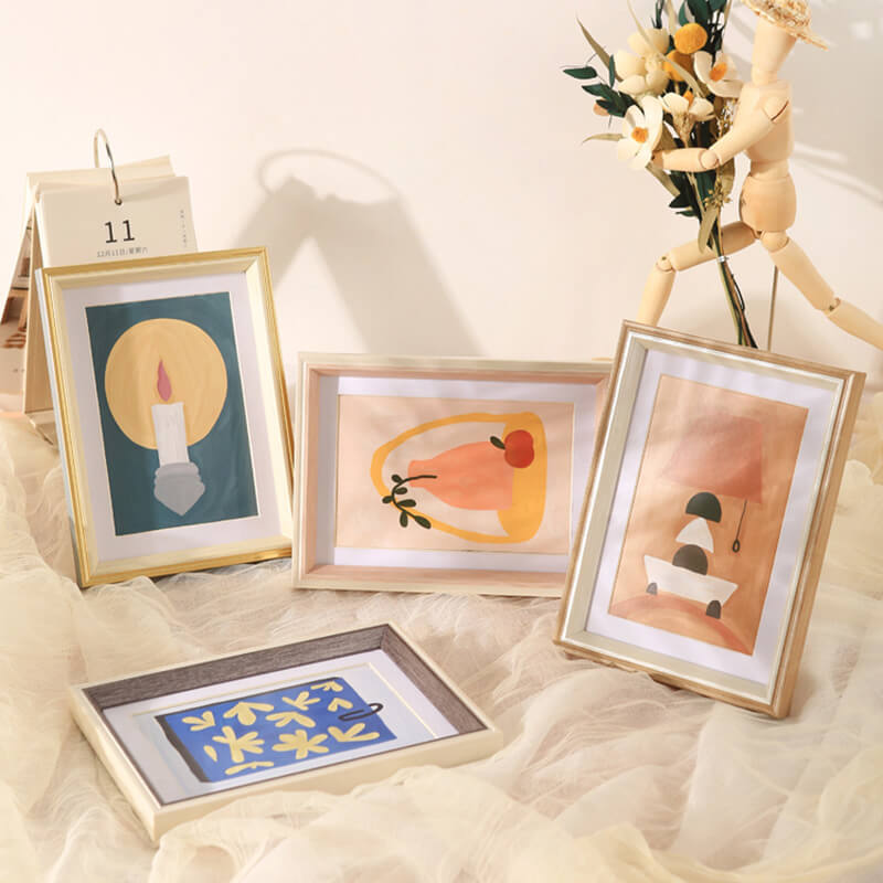 Cadre photo en bois simple Lighteme