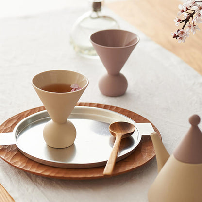 Lighteme Teekannen-Set aus Keramik mit kleinem Spitzhut