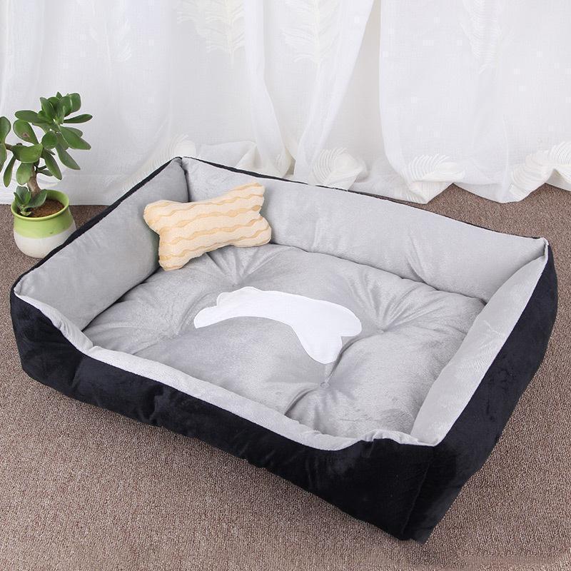 Lit-canapé pour grand chien Lighteme Soft Short Plush (sans coussin en forme d'os) (5 couleurs et 5 tailles)