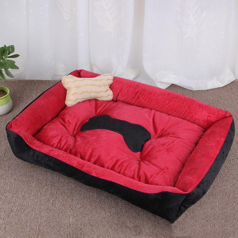 Lit-canapé pour grand chien Lighteme Soft Short Plush (sans coussin en forme d'os) (5 couleurs et 5 tailles)