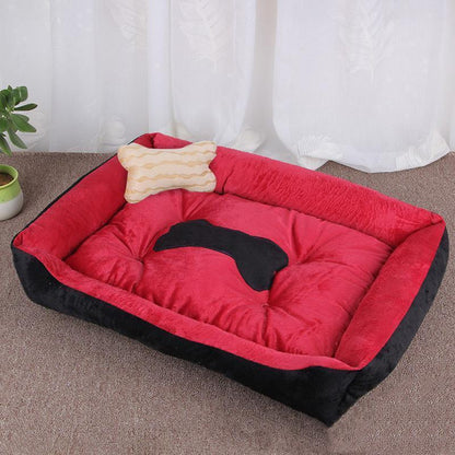 Lit-canapé pour grand chien Lighteme Soft Short Plush (sans coussin en forme d'os) (5 couleurs et 5 tailles)