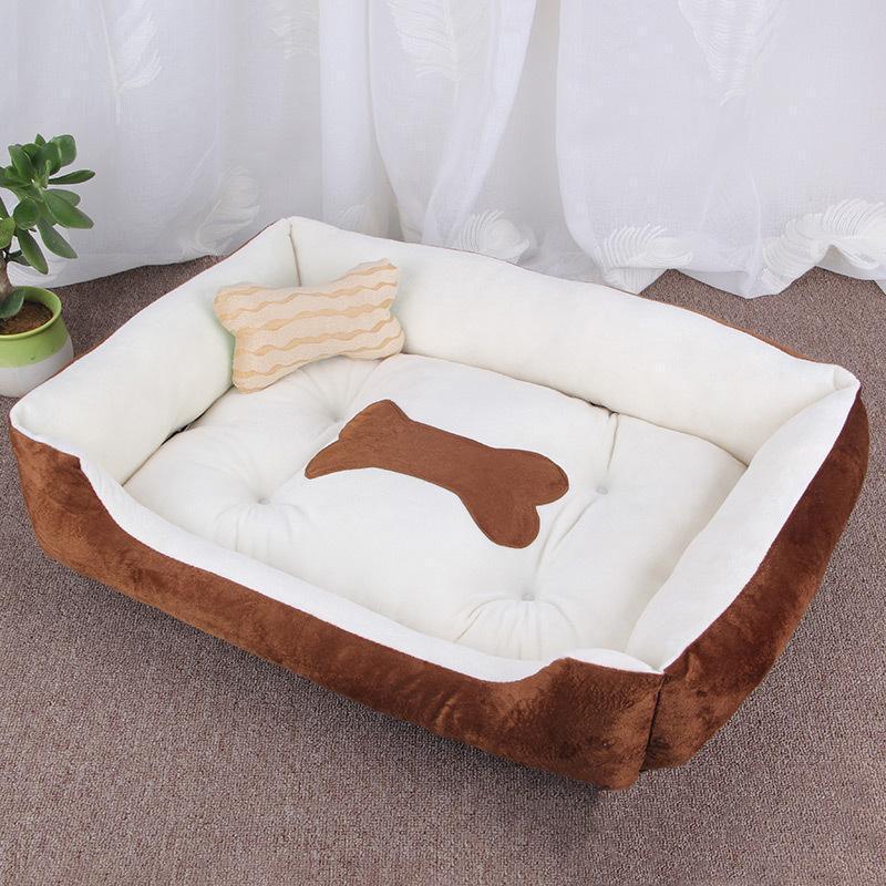 Lit-canapé pour grand chien Lighteme Soft Short Plush (sans coussin en forme d'os) (5 couleurs et 5 tailles)