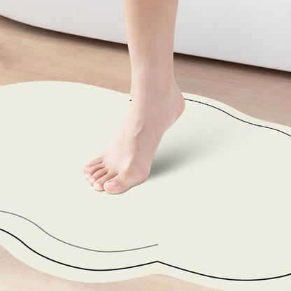 Lighteme Solid Color Cloud Diatom Mud Bath Mat