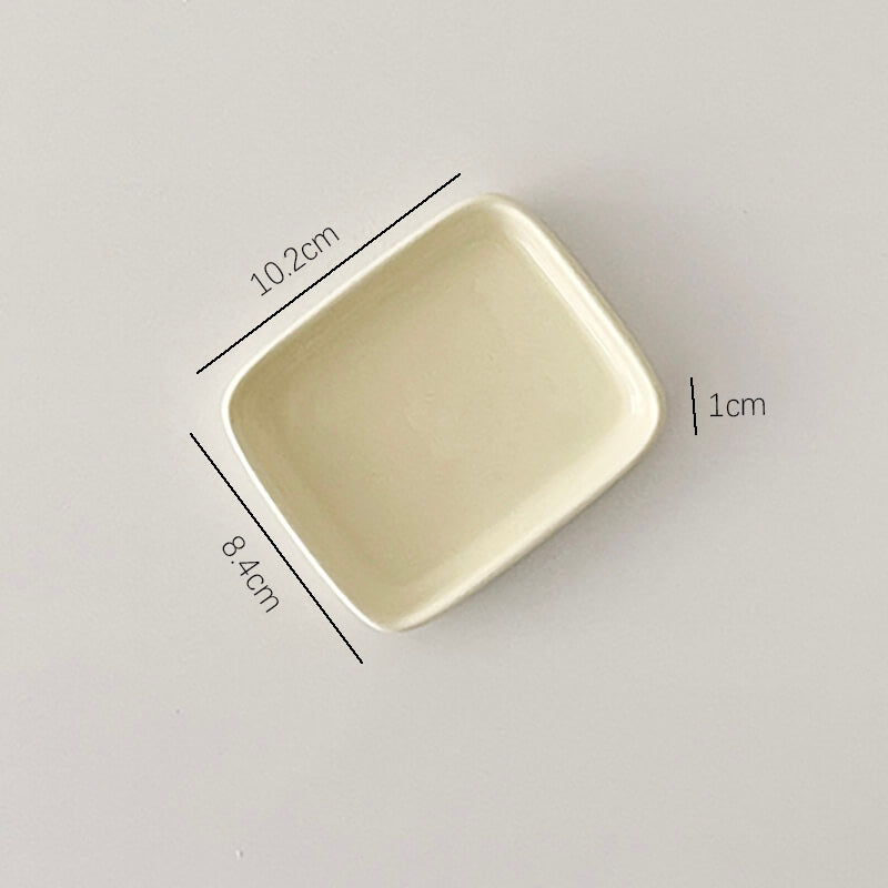 Moule à pâtisserie carré simple en céramique de couleur unie Lighteme