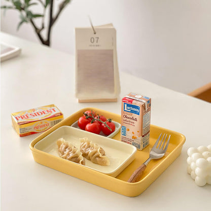 Moule à pâtisserie carré simple en céramique de couleur unie Lighteme