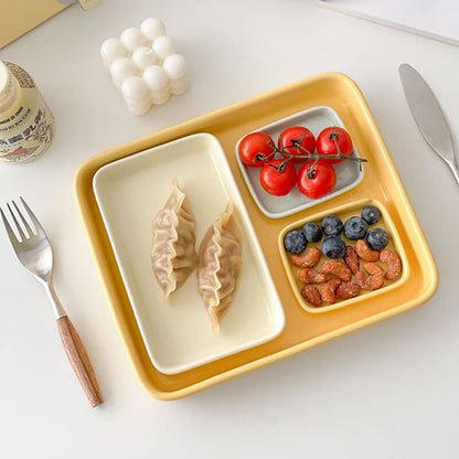 Moule à pâtisserie carré simple en céramique de couleur unie Lighteme