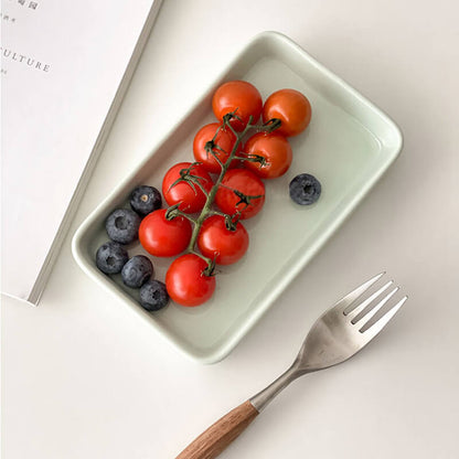 Moule à pâtisserie carré simple en céramique de couleur unie Lighteme