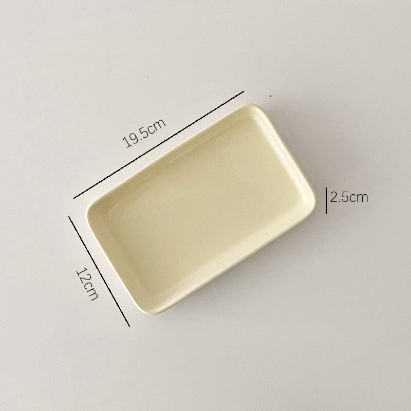 Moule à pâtisserie carré simple en céramique de couleur unie Lighteme