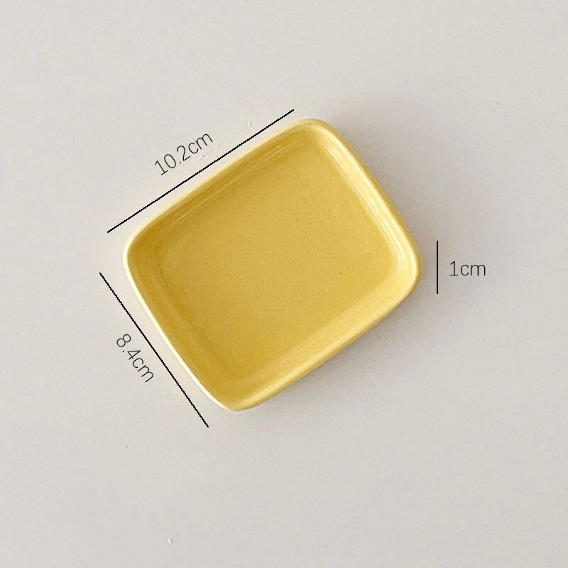 Moule à pâtisserie carré simple en céramique de couleur unie Lighteme