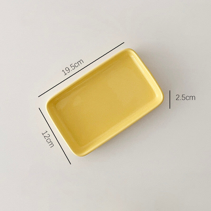 Moule à pâtisserie carré simple en céramique de couleur unie Lighteme