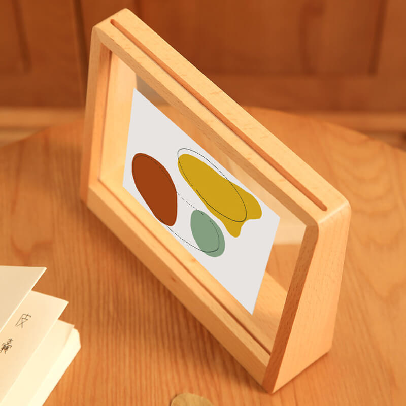 Cadre photo Lighteme en bois massif et acrylique