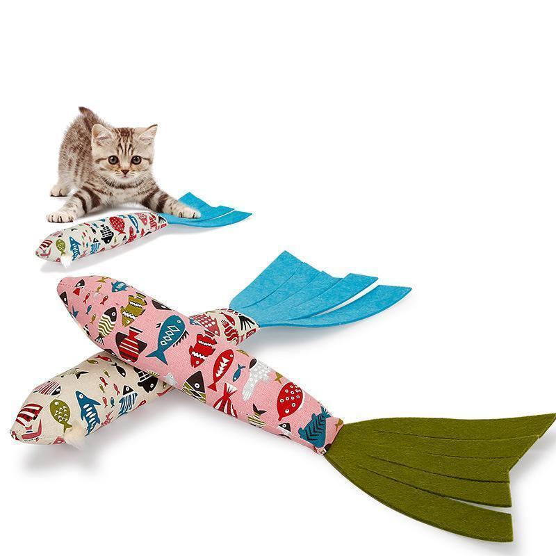 Lighteme Sound Papierkatzenspielzeug in Fischform (2 Farben)