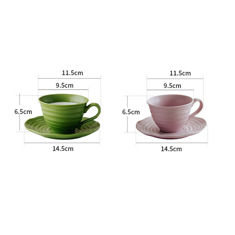 Tasse et soucoupe en céramique à motif spirale Lighteme 