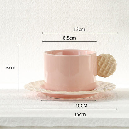 Tasse et soucoupe en céramique Lighteme Spring Biscuit