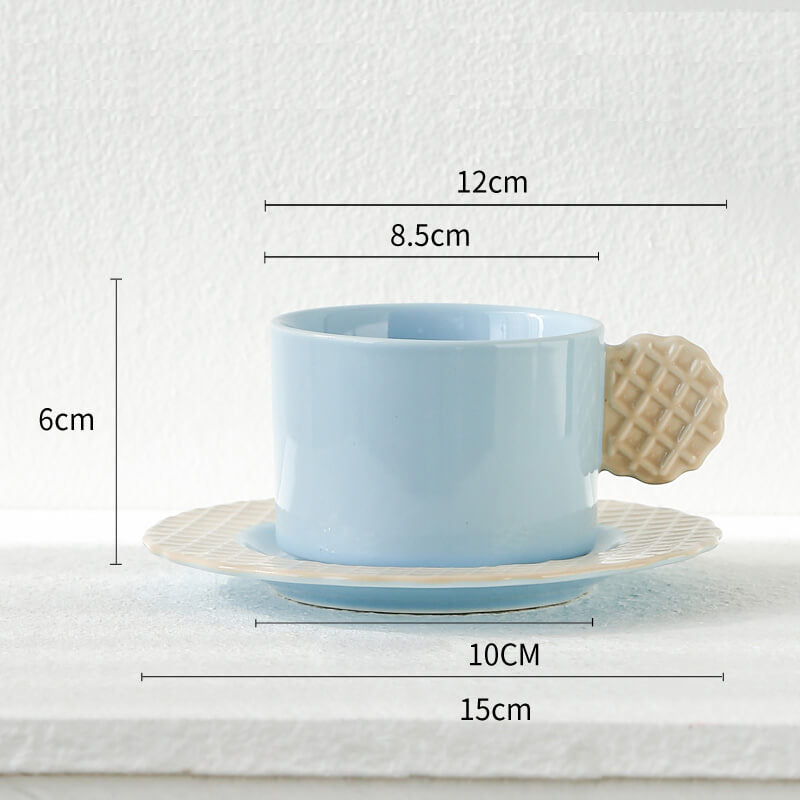 Tasse et soucoupe en céramique Lighteme Spring Biscuit