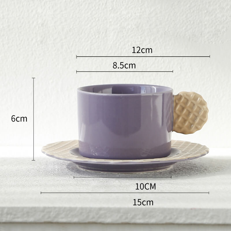 Tasse et soucoupe en céramique Lighteme Spring Biscuit